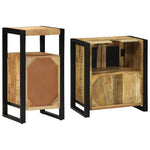 Bathroom Furniture Set 2 pcs Brown Soild rough mango wood 3305600