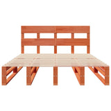 Bed Frame without Mattress Wax Brown 120x200 cm Solid Wood Pine 3302293