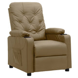 Recliner Chair Cappuccino Faux Leather 339124