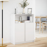 Sideboard with LED White 77x34x100 cm Engineered Wood 852145