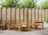 Outdoor Sofa Set 5 pcs Natural Solid Acacia Wood 3366347