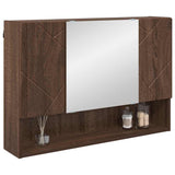 Mirror Cabinet Brown Oak 80 x 17 x 55 cm Engineered Wood 883361
