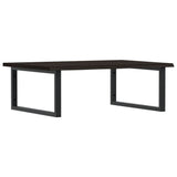 Basin Shelf Wall Mounted Steel and Solid Wood Oak 3302657