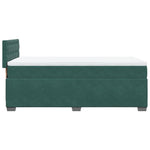 Box Spring Bed with Mattress Dark Green 100x200 cm Velvet 3286249