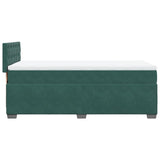 Box Spring Bed with Mattress Dark Green 100x200 cm Velvet 3286249