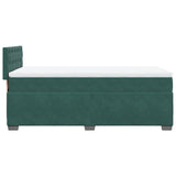 Box Spring Bed with Mattress Dark Green 100x200 cm Velvet 3286249