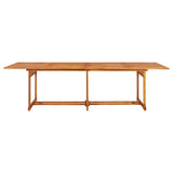 Dining Set Natural wood Solid Acacia wood Large Foldable 3086990