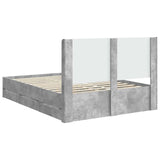Bed Frame with Storage and Headboard Concrete Grey 150 x 200 cm 3413938