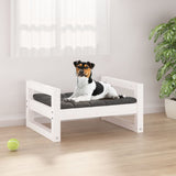 Dog Bed White 55.5x45.5x28 cm Solid Pine Wood 821468