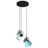 Hanging Lamp 25 W Distressed Blue 30x30x100 cm E27 371860