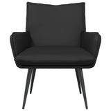Armchair Black Faux Leather 42047742