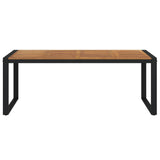 Garden Table with U-shaped Legs 200x90x75 cm Solid Wood Acacia 319518