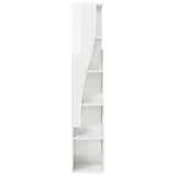 Corner Cabinet 27.5x27x140cm Engineered Wood High Gloss White 889869
