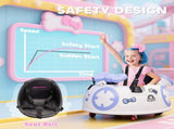 Hello Kitty Kids Ride on Bumper Car with Remote Control, Two Joysticks, Music, Lights, Safety Belt, T3398P378937