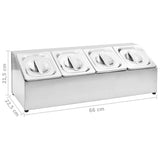 Gastronorm Container Holder with 4 GN 1/6 Pan Stainless Steel 51221