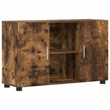 Sideboard with Shelf FLORIN Smoked Oak 88.5 x 30.5 x 55.5 cm 880296