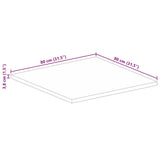 Table Top 80x80x3.8 cm Square Solid Wood Mango 371675