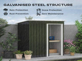 5 x 3ft Garden Storage Shed with Sliding Door and Sloped Roof Outdoor Equipment Tool, Black T3398P314704
