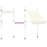 Manual Retractable Awning 150 cm Cream 143693