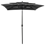 3-Tier Garden Parasol with Aluminium Pole Anthracite 2x2 m 313846