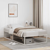 Bed Frame without Mattress White 100x200 cm Metal 4017423