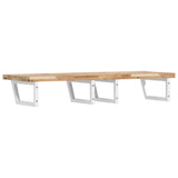 Basin Shelf Wall Mounted Steel and Solid Wood Acacia 3302814