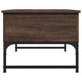 ZNTS Coffee Table Brown Oak 70x50x40 cm Engineered Wood and Metal 845375