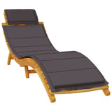 Sun Lounger Set of 2 Dark Grey Solid acacia wood Regular 3155474