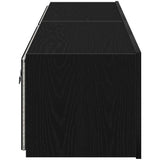 TV Wall Cabinet 2 pcs Black Oak 80 x 35 x 31 cm Engineered Wood 863109