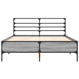 Bed Frame without Mattress Grey Sonoma 135x190 cm Double 3280075