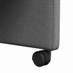 Dining Chairs with Wheel 2 pcs Dark grey 57 x 66 x 94 cm Fabric 42017808
