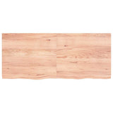 Bathroom Countertop Light Brown 140x60xcm Treated Solid Wood 3156151
