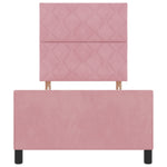 ZNTS Bed Frame Pink 90x190 cm Velvet 3344980
