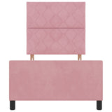 ZNTS Bed Frame Pink 90x190 cm Velvet 3344980