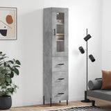 Highboard Concrete Grey 34,5x34x180 cm Engineered Wood 3199245
