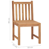 Garden Chair Set of 8 Teak Brown 3073087