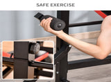 Adjustable Weight Bench with Leg Extension, Barbell Rack, Preacher Curl Pad, Butterfly, T3398P349196