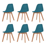 Dining Chairs 6 pcs Turquoise Plastic 244782