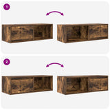 TV Cabinets 2 pcs Smoked Oak 80x31x25.5 cm Engineered Wood 861463
