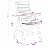 Chair Folding 6 pcs Brown 64.5 x 52 x 108 cm Solid Teak Wood 3376032