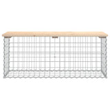 Garden Bench Gabion Design 103x44x42 cm Solid Wood Pine 834359