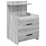 Bedside Cabinets 2 pcs with 2 Drawers Grey Sonoma 40x36.5x62 cm 858643