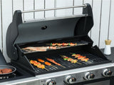 Gas Barbecue Grill 41 Burner Garden Smoker BBQ Trolley w/ Side Burner Warming Rack Side Shelves T3398P315386