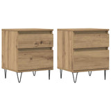 Bedside Cabinets 2 pcs Artisan Oak 40x35x50 cm Engineered Wood 857419