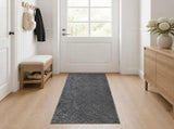 Rug Anthracite 80 x 250 cm 100% Polyester 3 mm Washable 42041685