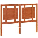 Headboard Wax Brown 135 cm Solid Wood Pine 844210