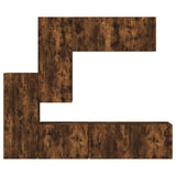 5 Piece TV Wall Units Smoked Oak Engineered Wood 3216493