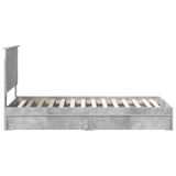 Storage Bed Concrete Grey 75 x 190 cm Engineered Wood 3409604
