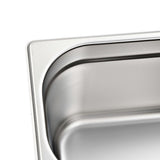 Gastronorm Containers 4 pcs GN 1/4 150 mm Stainless Steel 50903