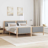 Bed frame Brown and light grey 180 x 200 cm Solid pine wood 3394303